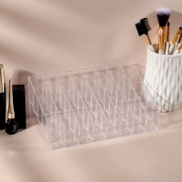 Органайзер для хранения маникюрных/косметических принадлежностей, 40 секций, 19 × 12 × 8 см, цвет прозрачный Органайзер для хранения маникюрных/косметических принадлежностей, 40 секций, 19 × 12 × 8 см, цвет прозрачный