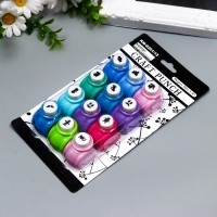 Набор фигурных дыроколов 12 шт рисунок 1 см МИКС 21х10х3 см