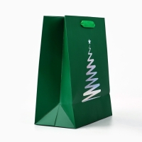 Пакет подарочный новогодний &laquo;Яркого Нового года&raquo;, голография, MS 18 х 10 х 23 см