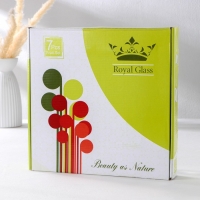 Набор столовый &laquo;Маки&raquo;, 7 предметов: 30&times;30 см - 1 шт, 18&times;18 см - 6 шт, цвет голубой