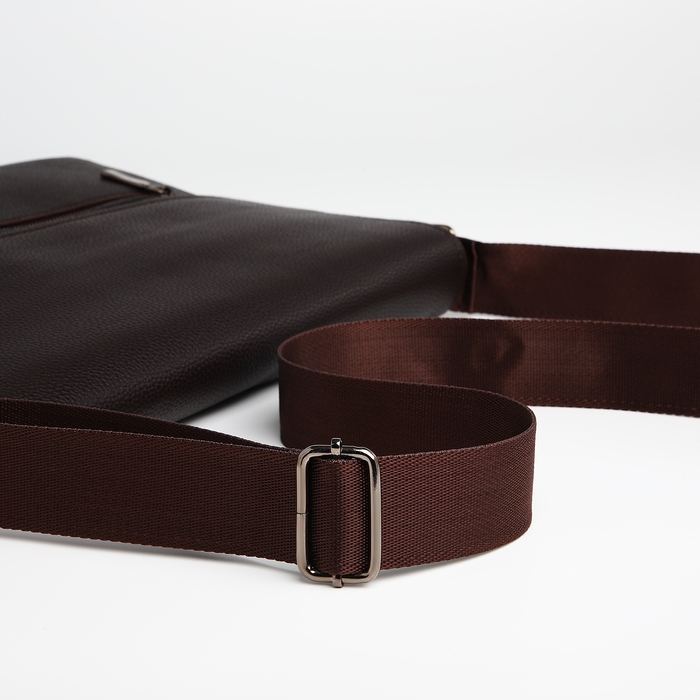 Сумка мужская деловая TEXTURA, длинный ремень, цвет коричневый Сумка мужская деловая TEXTURA, длинный ремень, цвет коричневый