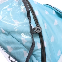 Санки-коляска &laquo;Наши детки 3-1К&raquo;, принт с облачками, цвет голубой