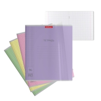 Тетрадь 96 листов в клетку, ErichKrause "Классика CoverPrо", пластиковая обложка, блок офсет 100% белизна, МИКС Тетрадь 96 листов в клетку, ErichKrause "Классика CoverPrо", пластиковая обложка, блок офсет 100% белизна, МИКС