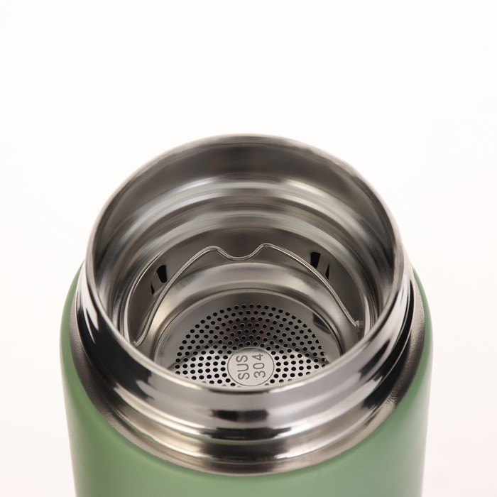 Термос, 500 мл, Basic Термос, 500 мл, Basic "Ромашка", с ситечком, сохраняет тепло 8 ч, 6.5 х 22 см