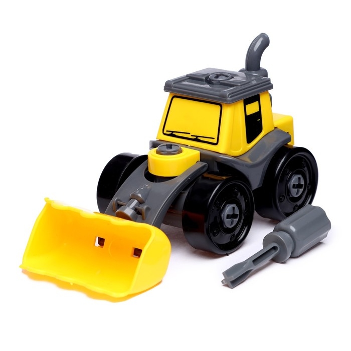 Конструктор винтовой &laquo;Трактор&raquo;, с отверткой, 22 детали, МИКС