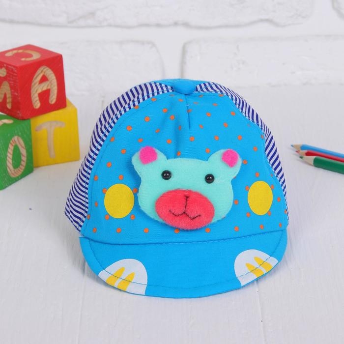 Кепка детская &laquo;Мишка&raquo;, р-р. 52-54 см, цвета МИКС