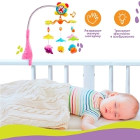 Мобиль музыкальный на кроватку &laquo;Часики&raquo;, на батарейках, цвет МИКС