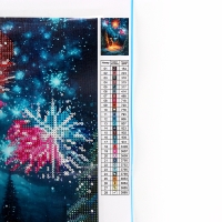 Новогодняя алмазная мозаика с частичным заполнением на холсте &laquo;Новый год в лесу&raquo;, 30 х 40 см