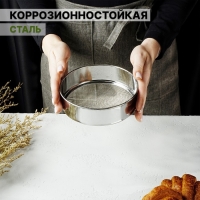 Сито для просеивания Доляна «Металлик», d=13,5 см, цвет серебристый Сито для просеивания Доляна «Металлик», d=13,5 см, цвет серебристый