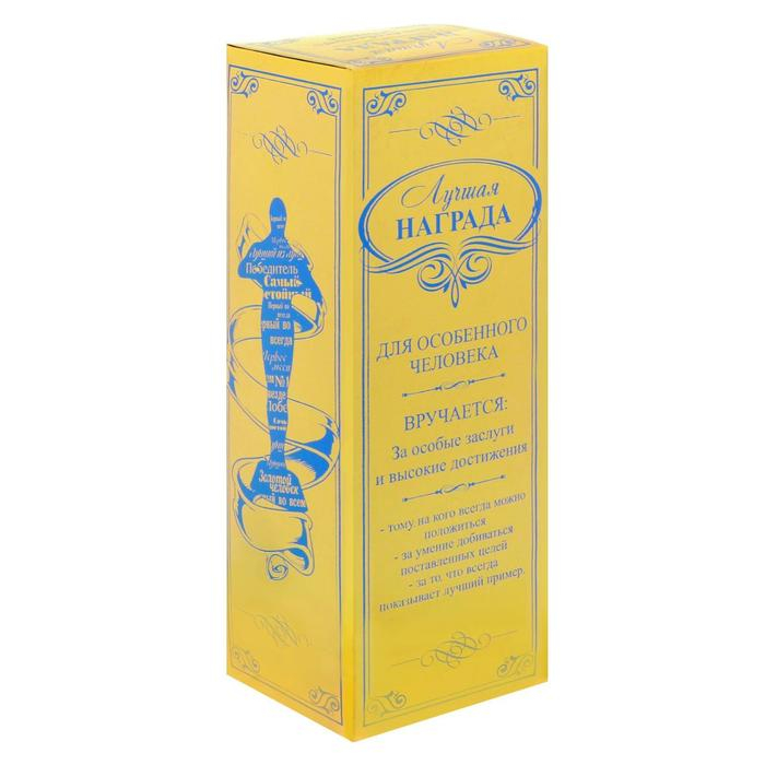 Кубок наградная фигура мужская &laquo;Золотой дедушка&raquo;, оскар, пластик, 18 х 6,3 см.