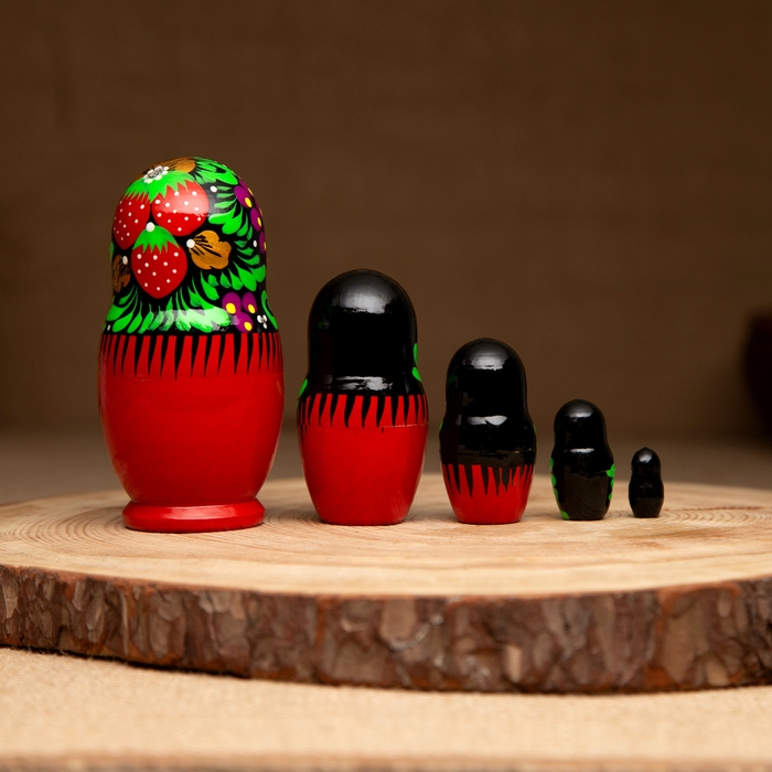 Матрешка Матрешка "Платочек", 5-кукольная, 10-13 см, ручная роспись