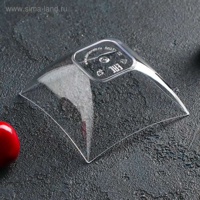 Форма пластиковая одноразовая для фуршетов Square, 90 мл, 7&times;7 см, 25 шт в упаковке, цвет прозрачный