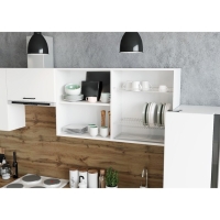 Кухонный гарнитур Паола 2400, Белый/Белый Кухонный гарнитур Паола 2400, Белый/Белый