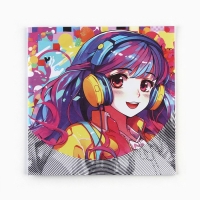 Спиральная раскраска-антистресс &laquo;Девочки-аниме&raquo;, 20 х 20 см