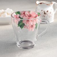 Кружка «Живая природа. Сакура», стеклянная, 250 мл Кружка «Живая природа. Сакура», стеклянная, 250 мл