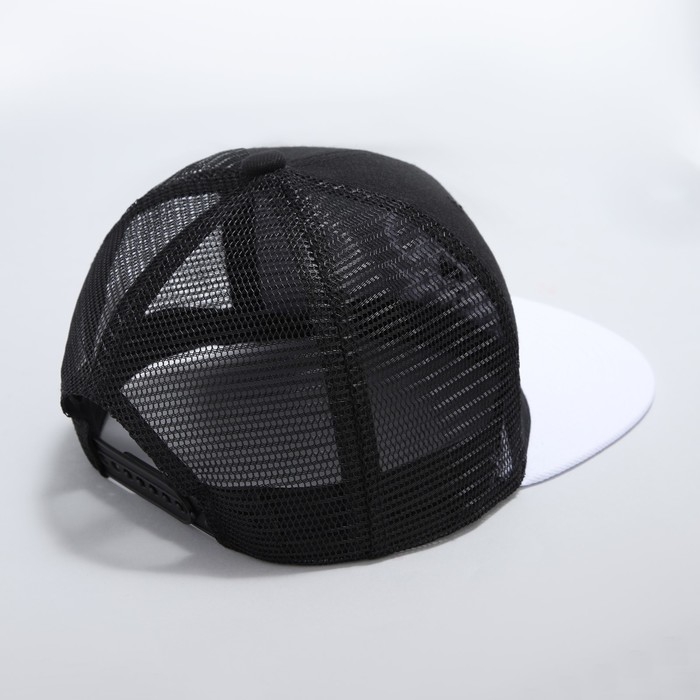 Кепка мужская с прямым козырьком New York, цвет чёрный, сетка, р-р 56 Кепка мужская с прямым козырьком New York, цвет чёрный, сетка, р-р 56