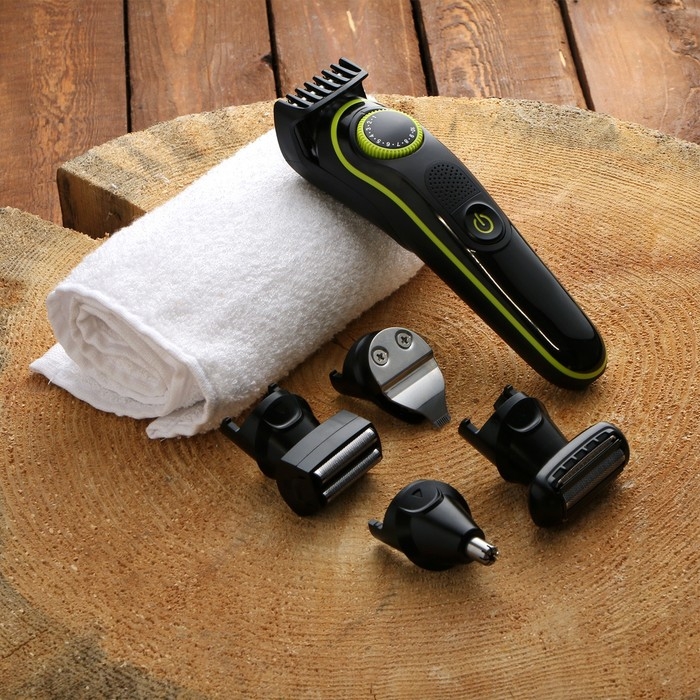 Набор для стрижки Luazon LTRI-07, 5 в 1, 5 Вт, 5 насадок, триммер, АКБ, чёрный Набор для стрижки Luazon LTRI-07, 5 в 1, 5 Вт, 5 насадок, триммер, АКБ, чёрный