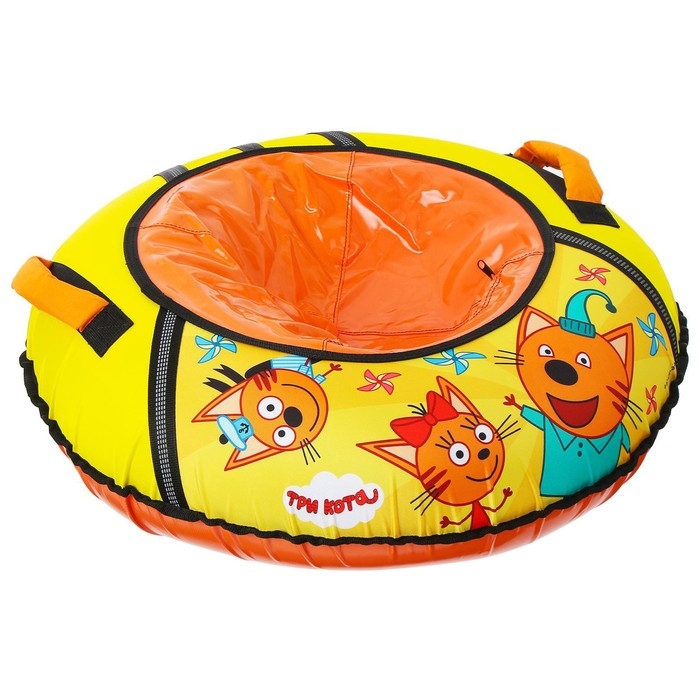 Тюбинг-ватрушка &laquo;Три кота&raquo;, ТБ1-80/ТК, диаметр чехла 85 см, тент/оксфорд