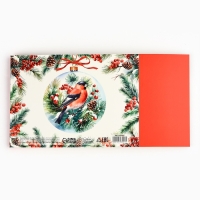 Коробка подарочная новогодняя складная &laquo;Снегири&raquo;, 25 х 18 х 10 см, Новый год