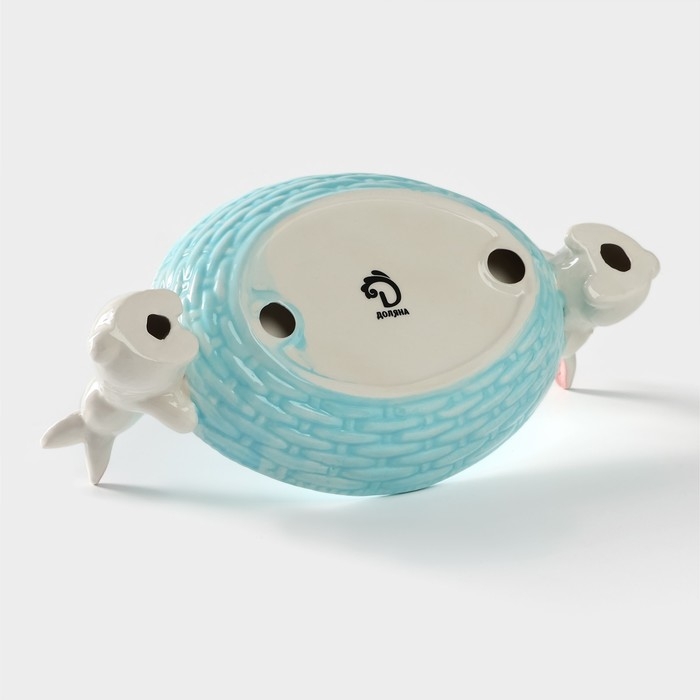 Блюдо сервировочное Доляна «Зайка», 30×16,5×10 см, цвет голубой Блюдо сервировочное Доляна «Зайка», 30×16,5×10 см, цвет голубой