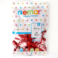 Шар латексный 10" &laquo;Сердце&raquo;, кристалл, набор 50 шт., цвет красный