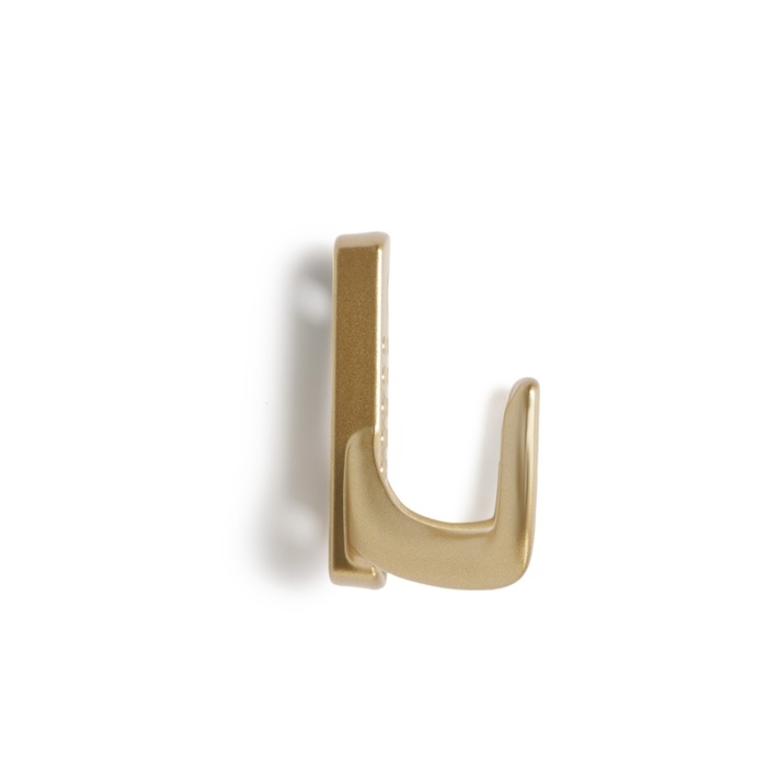 Крючок мебельный ТУНДРА TKD011SG, двухрожковый, цвет матовое золото Крючок мебельный ТУНДРА TKD011SG, двухрожковый, цвет матовое золото