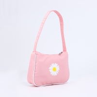 Сумка молодёжная на молнии, цвет розовый