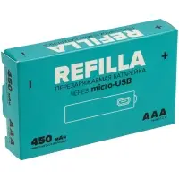 Набор перезаряжаемых батареек Refilla AAA, 450 мАч Набор перезаряжаемых батареек Refilla AAA, 450 мАч