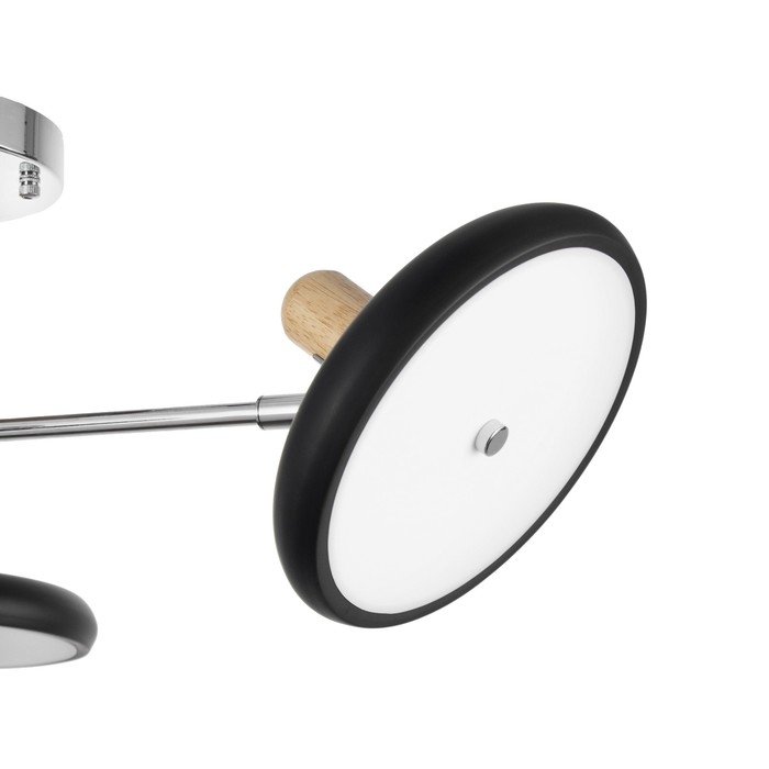 Люстра "Джулия" 3хLED 72Вт 3000-6000К черно-хромовый 62х62х22 см