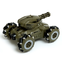 Танк радиоуправляемый &laquo;Боец&raquo;, работает от аккумулятора, стреляет гидрогелевыми пулями, цвет зелёный