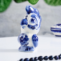 Сувенир &laquo;Попугай Семён&raquo;, 10 см, гжель