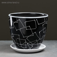 Горшок цветочный Иллюзия черная 5 л Горшок цветочный Иллюзия черная 5 л