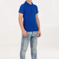 Рубашка поло детская Virma Kids, ярко-синяя, 8 лет