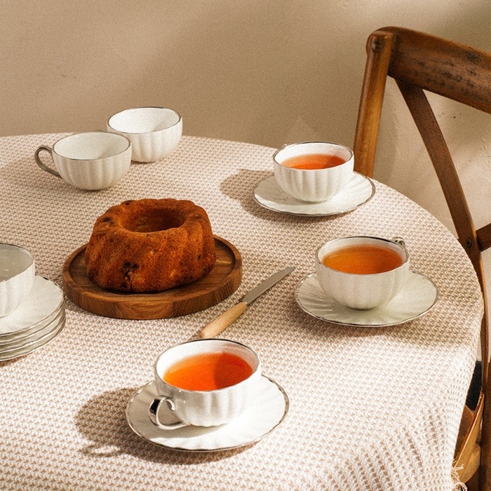 Чайный сервиз SL Home «Гарда», 12 предметов: 6 чашек 200 мл, 6 блюдец d=15 см, цвет белый Чайный сервиз SL Home «Гарда», 12 предметов: 6 чашек 200 мл, 6 блюдец d=15 см, цвет белый