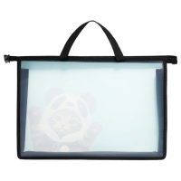 Папка с ручками А4, 335 х 235 х 55 мм, пластиковая, ручки-тесьма, Calligrata "Котик панда"