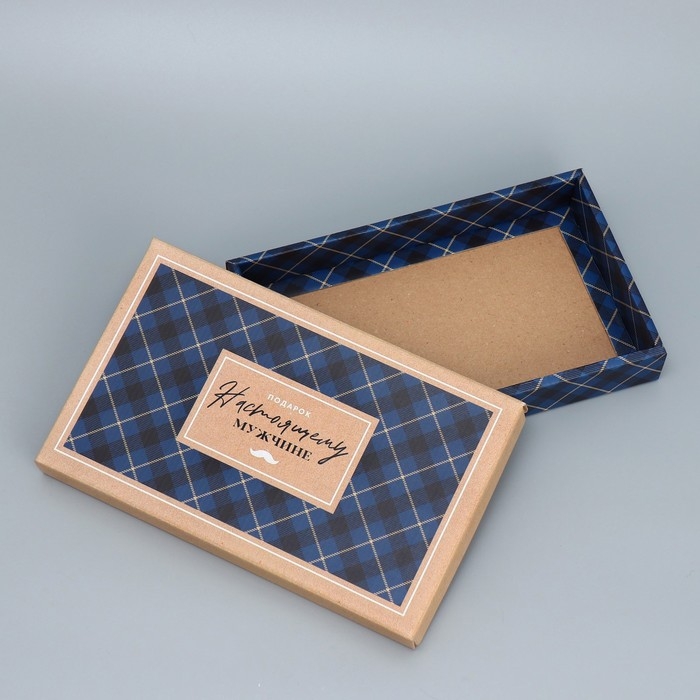 Коробка подарочная складная, упаковка, &laquo;Настоящему мужчине&raquo;, 25.5 х 15 х 4 см