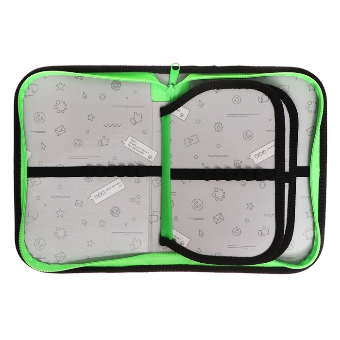 Пенал 3 секции, вкладка внутри, 140 х 210 х 40 мм, тканевый, Calligrata TOP Block Пенал 3 секции, вкладка внутри, 140 х 210 х 40 мм, тканевый, Calligrata TOP Block "Монстрики"