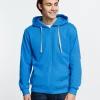 Толстовка на молнии с капюшоном Siverga, бирюзовая, размер XXL