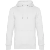 Толстовка с капюшоном унисекс King, белая, размер XS