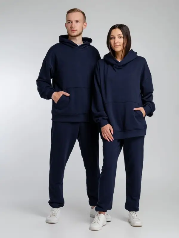 Худи оверсайз Kulonga Comfort, темно-синее, размер M/L