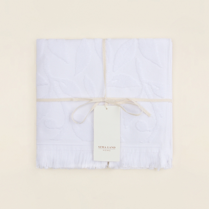 Полотенце махровое SL HOME: Boho "Блан де Блан" 100х180 см, 100% хлопок, 520 г/м2