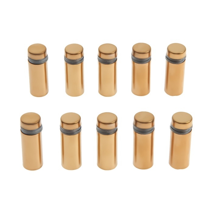 Дистанционный держатель для табличек, 12х30 мм, цвет золото,набор 10 шт. Дистанционный держатель для табличек, 12х30 мм, цвет золото,набор 10 шт.