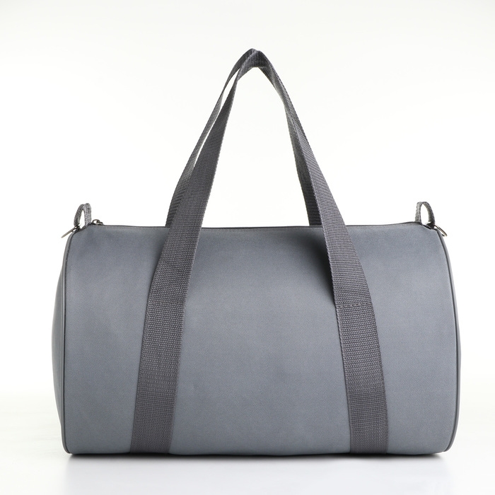 Сумка спортивная на молнии, без подкладки, длинный ремень, средний размер, цвет серый Сумка спортивная на молнии, без подкладки, длинный ремень, средний размер, цвет серый