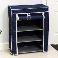 Обувница, 4 яруса, 57&times;28&times;72 см, цвет синий