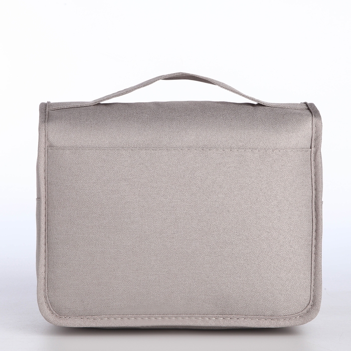 Косметичка на молнии, цвет серый