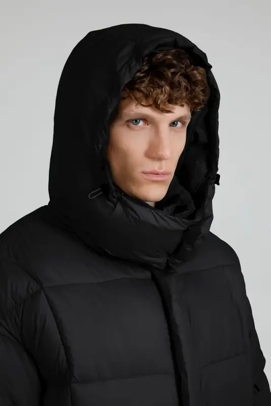 Пуховик унисекс Kapsula, черный, размер M/L
