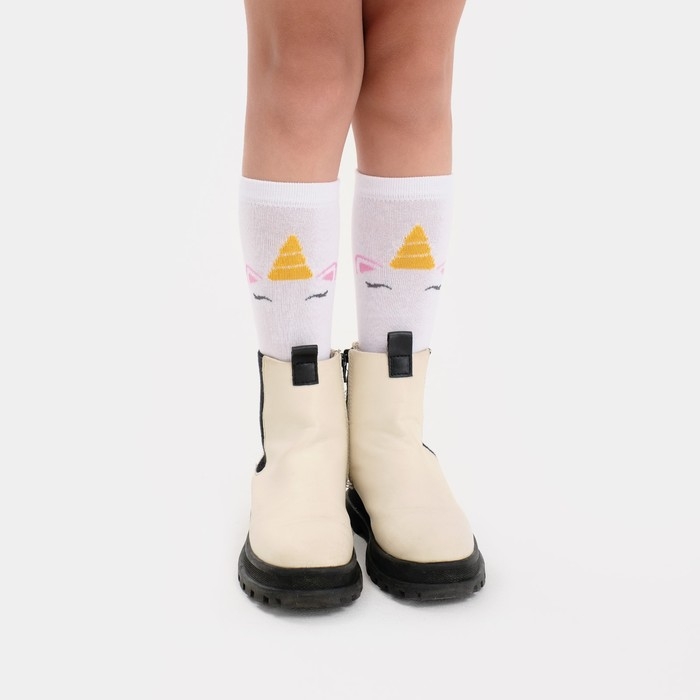 Гольфы детские KAFTAN &laquo;Единорог&raquo;, 14-16 см, цвет белый