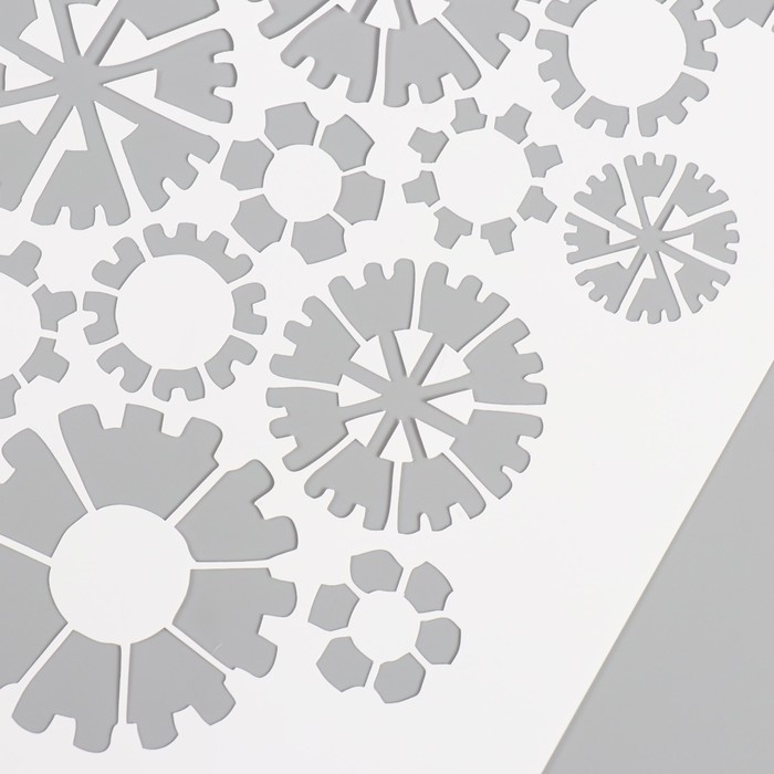 Трафарет пластиковый "Шестеренки", 16х24 см