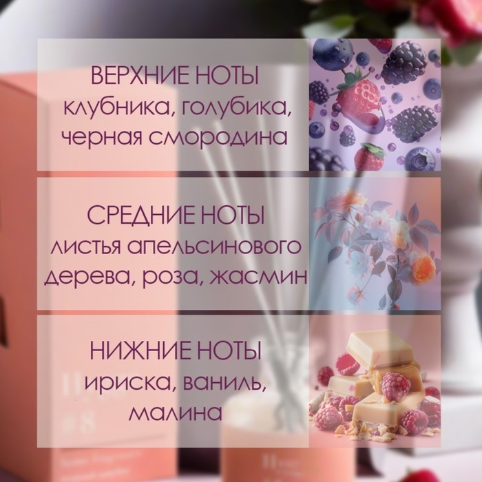 Диффузор Диффузор "Hygge" ароматический, 50 мл, ягодный щербет