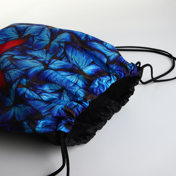 Мешок для обуви на шнурке, цвет синий/разноцветный Мешок для обуви на шнурке, цвет синий/разноцветный